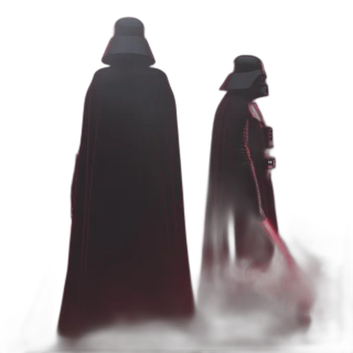 concept art, fantasy art, comic book art, pixel art, fog, dark, red, two transparent PNG cut-out