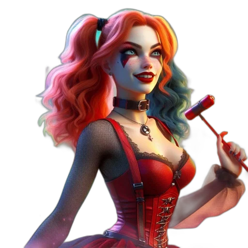dress, staff, fantasy art, concept art, comic book art, cartoon, red, animated transparent PNG cut-out