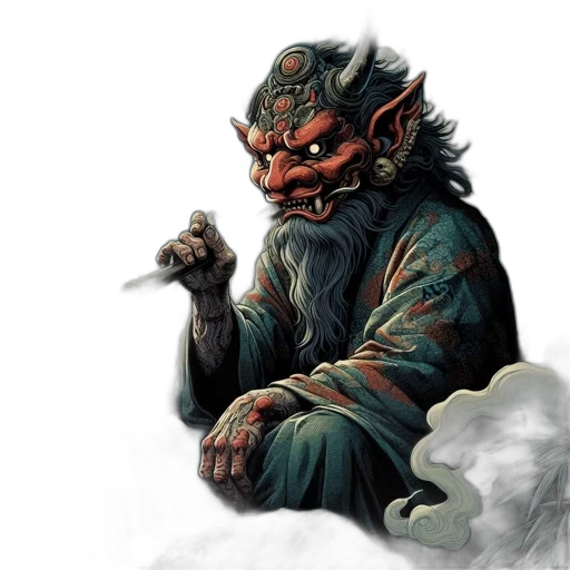 staff, dragon, creature, mask, concept art, fantasy art, photorealistic, comic book art transparent PNG cut-out
