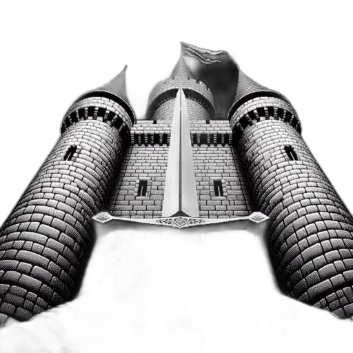 sword, weapon, crown, dragon, 3d render, fantasy art, concept art, photorealistic transparent PNG cut-out