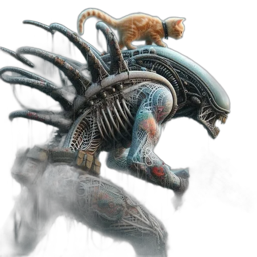 creature, robot, animal, dragon, concept art, fantasy art, cyberpunk, comic book art transparent PNG cut-out
