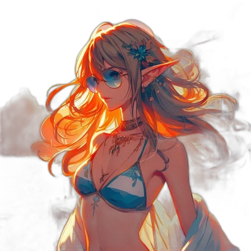 dress, crown, dragon, staff, anime, fantasy art, concept art, watercolor transparent PNG cut-out