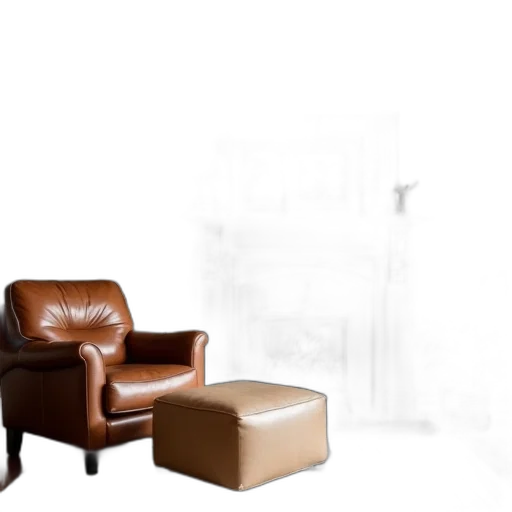furniture, shoes, robot, 3d render, photorealistic, concept art, earth tones, monochrome transparent PNG cut-out