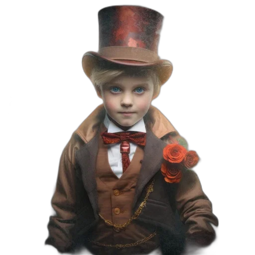 hat, staff, robot, face, 3d render, photorealistic, concept art, oil painting transparent PNG cut-out