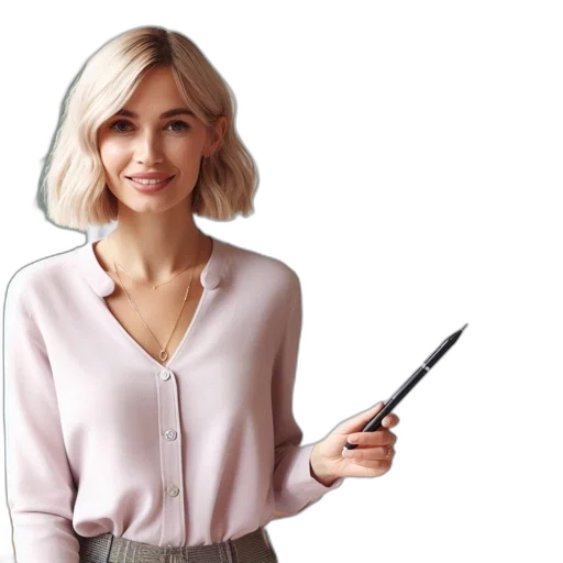 staff, jacket, umbrella, concept art, classroom, setting, young, woman transparent PNG cut-out