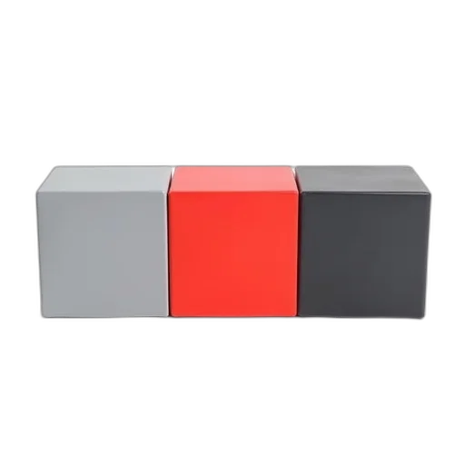 furniture, jewelry, robot, 3d render, red, monochrome, dark, three transparent PNG cut-out