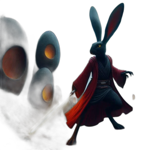 mask, weapon, creature, concept art, fantasy art, 3d render, comic book art, fog transparent PNG cut-out