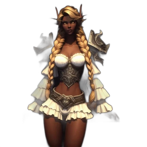 dress, staff, fantasy art, concept art, pixel art, 3d render, earth tones, golden transparent PNG cut-out