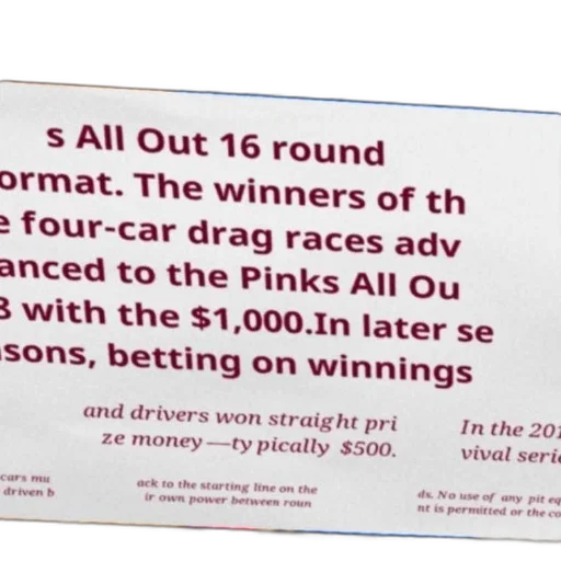 promotional, poster, drag, racing, event, featuring, pinks, all transparent PNG cut-out
