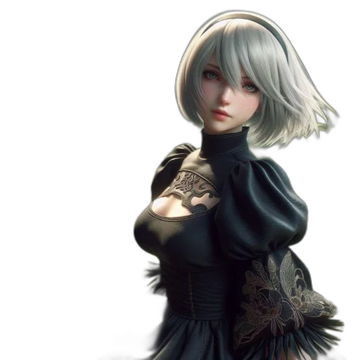 dress, concept art, fantasy art, 3d render transparent PNG cut-out