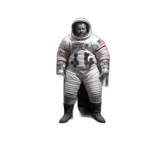 robot, jacket, creature, animal, concept art, 3d render, outer space, monochrome transparent PNG cut-out
