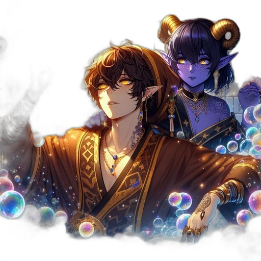 fantasy art, concept art, anime, pixel art, night, fire, underwater, outer space transparent PNG cut-out