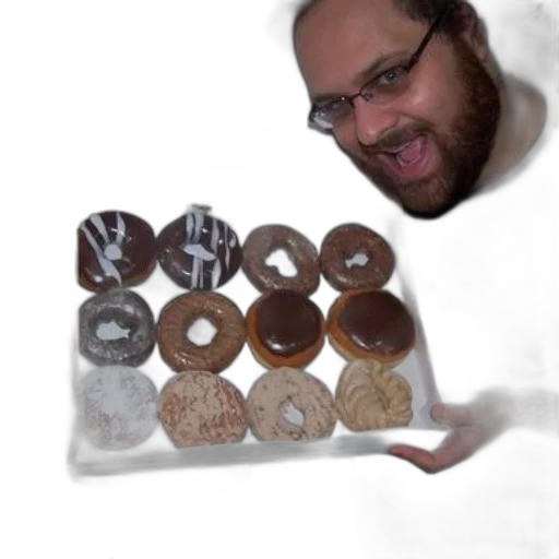 food, staff, 3d render, photorealistic, man, holding, box, assorted transparent PNG cut-out