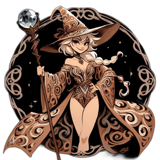 jewelry, staff, crown, mask, fantasy art, concept art, comic book art, pixel art transparent PNG cut-out