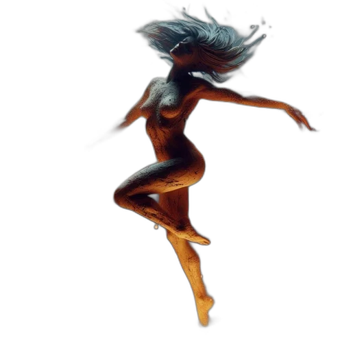 hair, creature, dress, robot, concept art, fantasy art, 3d render, comic book art transparent PNG cut-out