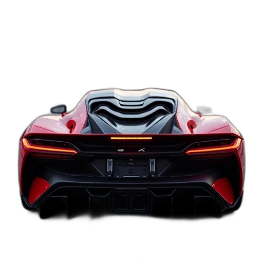 car, weapon, photorealistic, 3d render, panoramic, image, red, black transparent PNG cut-out