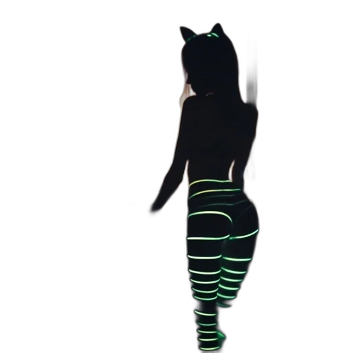 dress, creature, animal, 3d render, concept art, pixel art, anime, green transparent PNG cut-out