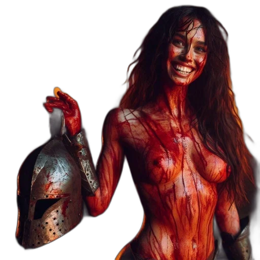 concept art, comic book art, fantasy art, pixel art, fire, red, woman, wearing transparent PNG cut-out