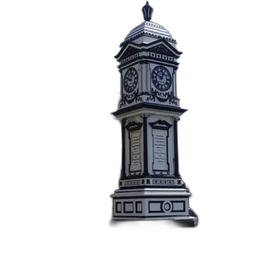 building, crown, staff, jewelry, 3d render, photorealistic, concept art, black transparent PNG cut-out