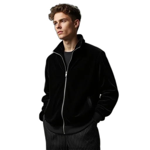 jacket, staff, photorealistic, monochrome transparent PNG cut-out