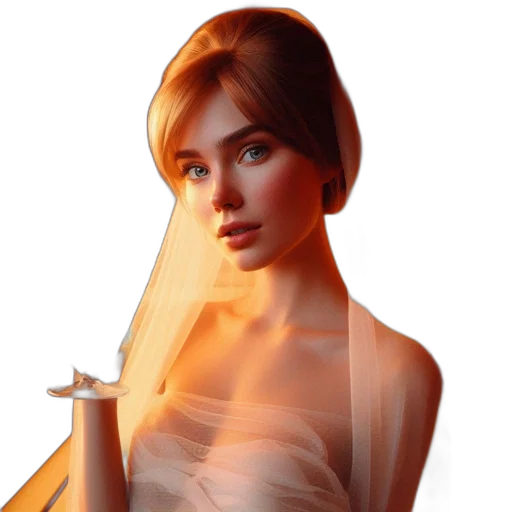 dress, jewelry, face, crown, photorealistic, concept art, oil painting, 3d render transparent PNG cut-out