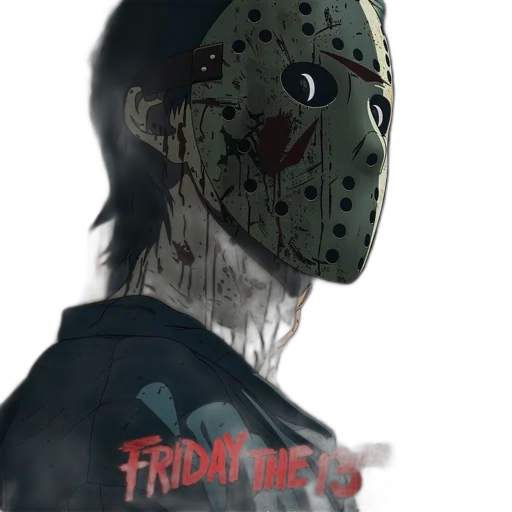 mask, face, concept art, comic book art, 3d render, pixel art, jason, voorhees transparent PNG cut-out