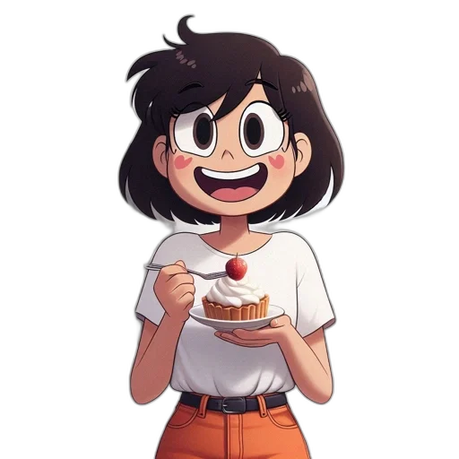 food, face, staff, creature, cartoon, anime, watercolor, pixel art transparent PNG cut-out