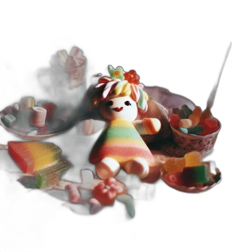 food, 3d render, concept art, photorealistic, pixel art, fog, cozy, dimly transparent PNG cut-out