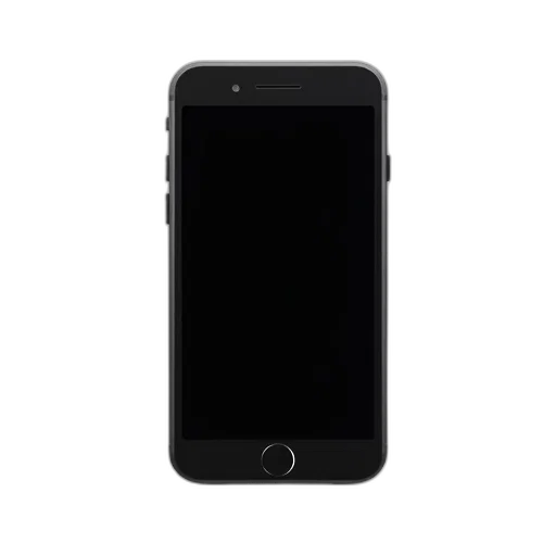 weapon, animal, stylized, illustration, smartphone, black, screen, visible transparent PNG cut-out