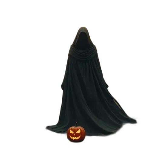 dress, mask, creature, staff transparent PNG cut-out
