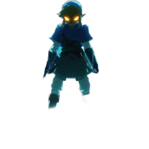 robot, mask, staff, weapon, concept art, 3d render, pixel art, cyberpunk transparent PNG cut-out
