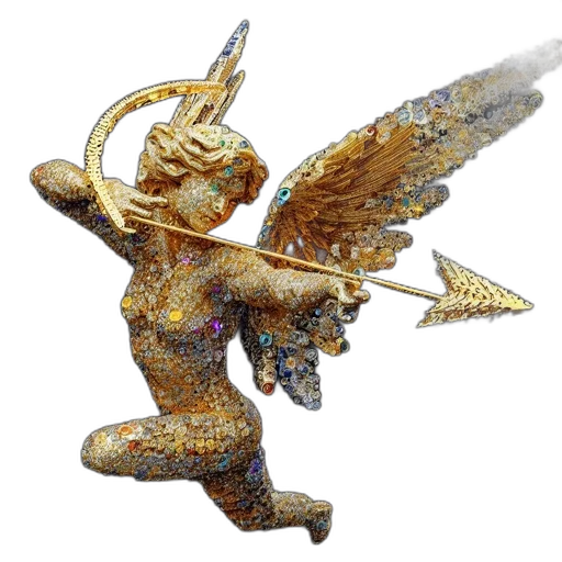dragon, staff, jewelry, sword, fantasy art, concept art, 3d render, golden transparent PNG cut-out