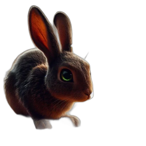 animal, creature, photorealistic, 3d render, concept art, pixel art, large, rabbit transparent PNG cut-out