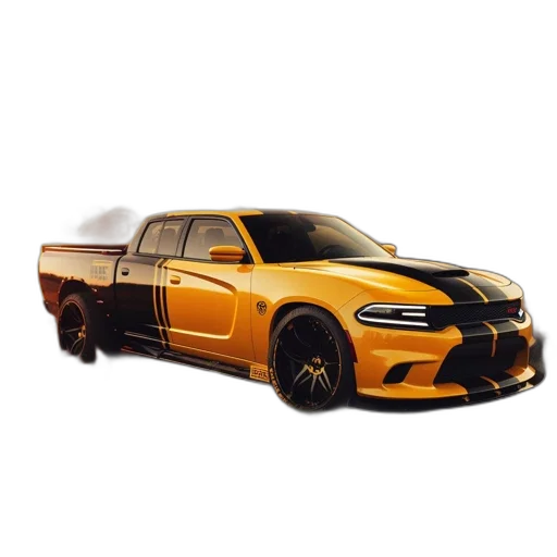 car, 3d render, photorealistic, concept art, fantasy art, golden, yellow, sports transparent PNG cut-out