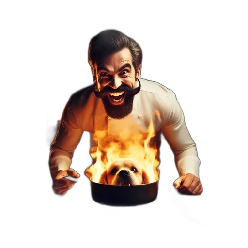 staff, food, concept art, pixel art, 3d render, fantasy art, fire, dimly transparent PNG cut-out