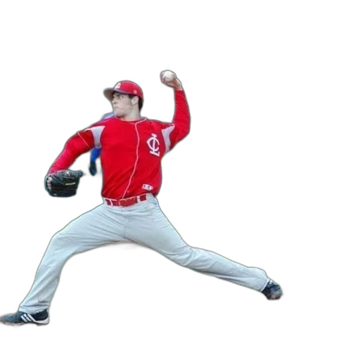 photorealistic, 3d render, baseball, player transparent PNG cut-out