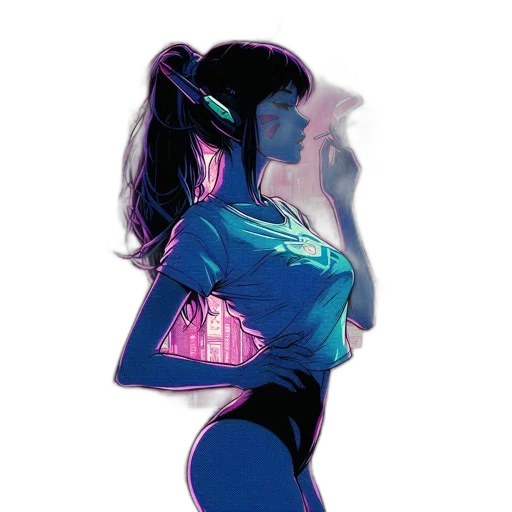 dress, face, mask, jacket, vaporwave, concept art, pixel art, comic book art transparent PNG cut-out