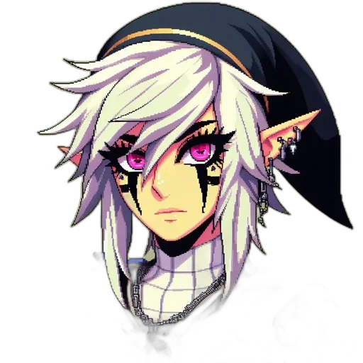 staff, face, mask, dragon, pixel art, fantasy art, anime, concept art transparent PNG cut-out