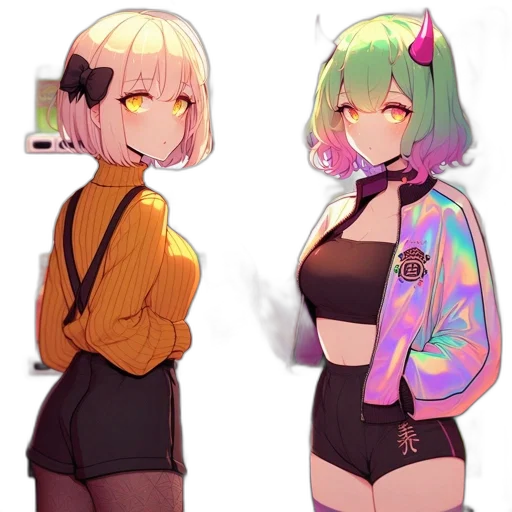 jacket, dress, cyberpunk, pixel art, anime, concept art, neon lights, neon transparent PNG cut-out