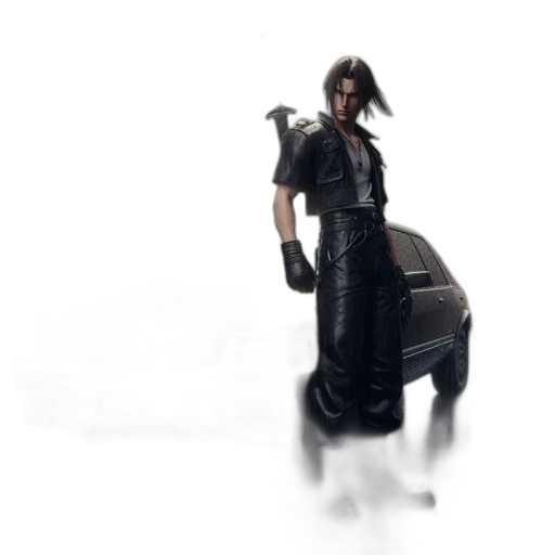 weapon, sword, staff, jacket, concept art, 3d render, fantasy art, cyberpunk transparent PNG cut-out