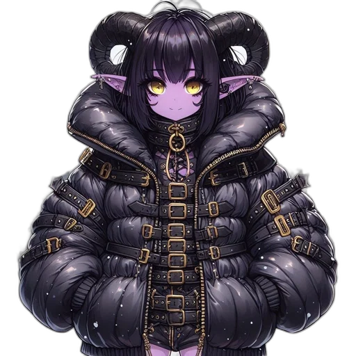 jacket, animal, creature, cyberpunk, pixel art, concept art, fantasy art, dark transparent PNG cut-out