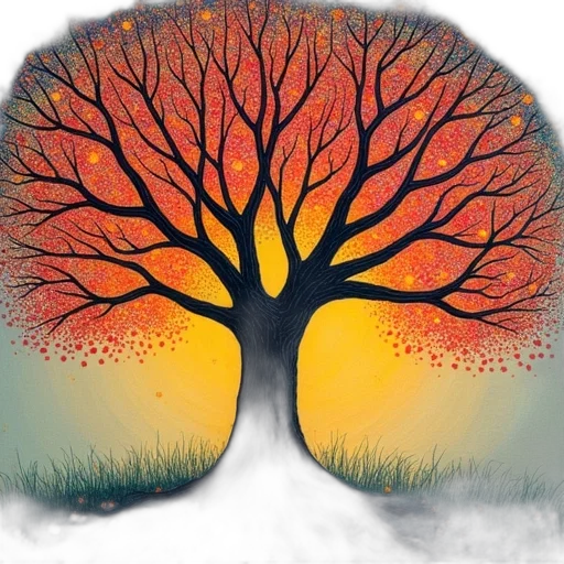 tree, crown, staff, watercolor, photorealistic, fantasy art, oil painting, forest transparent PNG cut-out