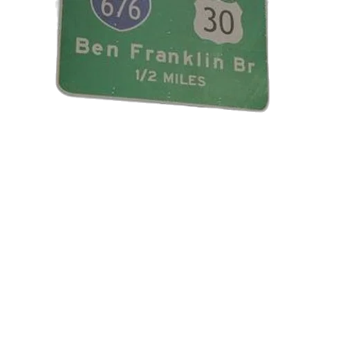 green, road, sign, white, text, indicating, ben, franklin transparent PNG cut-out