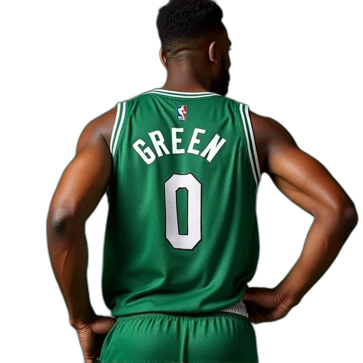 green, jersey, boston, celtics transparent PNG cut-out