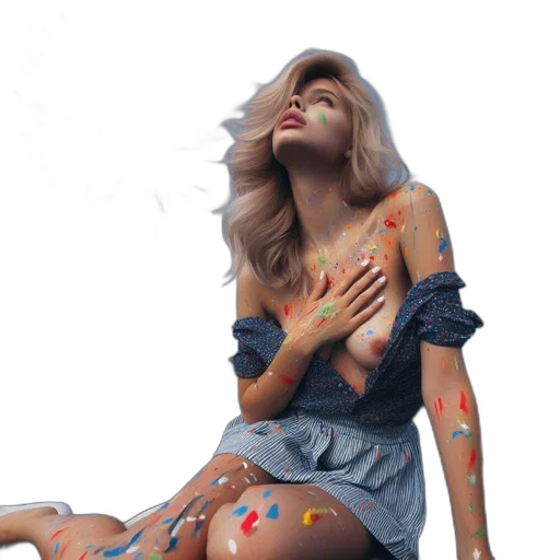 dress, concept art, photorealistic, 3d render, oil painting, neon lights, outer space, blue transparent PNG cut-out