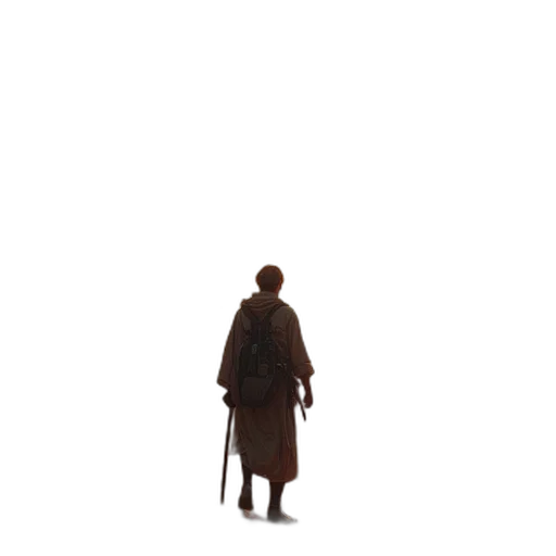 staff, umbrella, jacket, sword, concept art, 3d render, pixel art, photorealistic transparent PNG cut-out