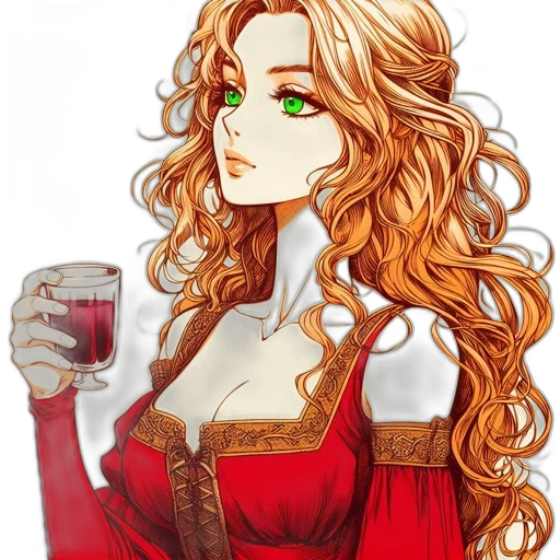 dress, fantasy art, pixel art, anime transparent PNG cut-out