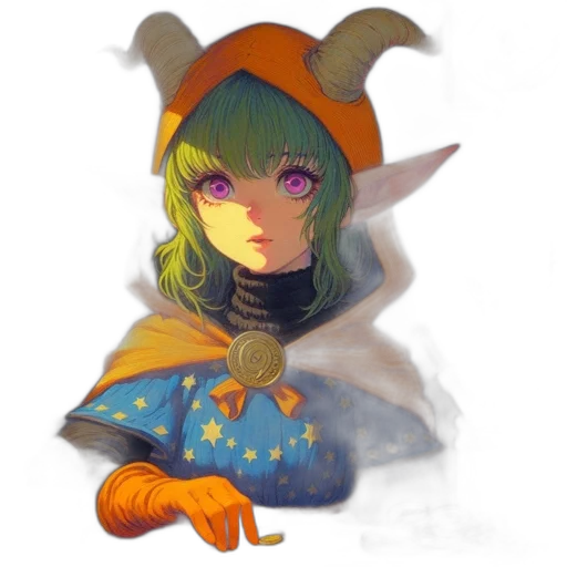 staff, mask, crown, dragon, fantasy art, pixel art, concept art, watercolor transparent PNG cut-out