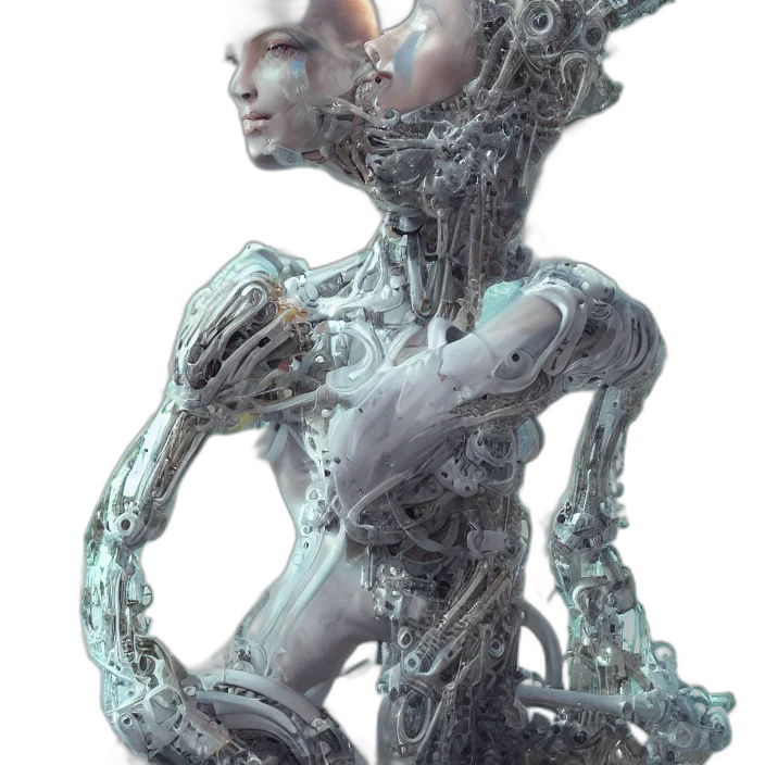 robot, creature, jewelry, face transparent PNG cut-out