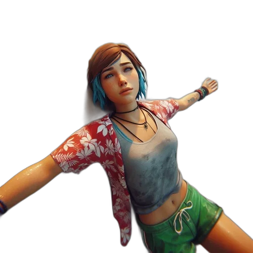 weapon, concept art, 3d render, fantasy art, photorealistic, young, female, character transparent PNG cut-out